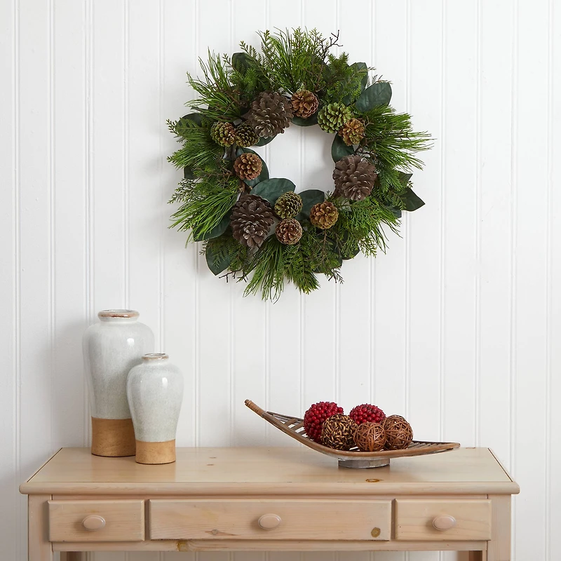 2.3ft. Pinecone & Pine Wreath