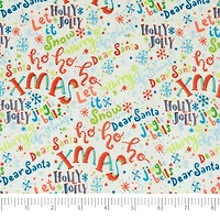 SINGER Dear Santa Print Ringspun Cotton Fabric
