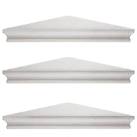 White Floating Beveled Corner Shelves Set