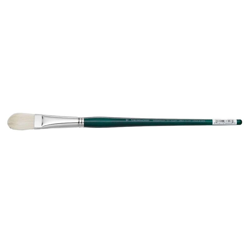 Grumbacher® Gainsborough® White Bristle Long Handle Filbert Brush