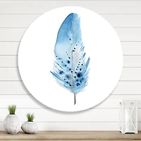 Designart - Blue Boho Feathers