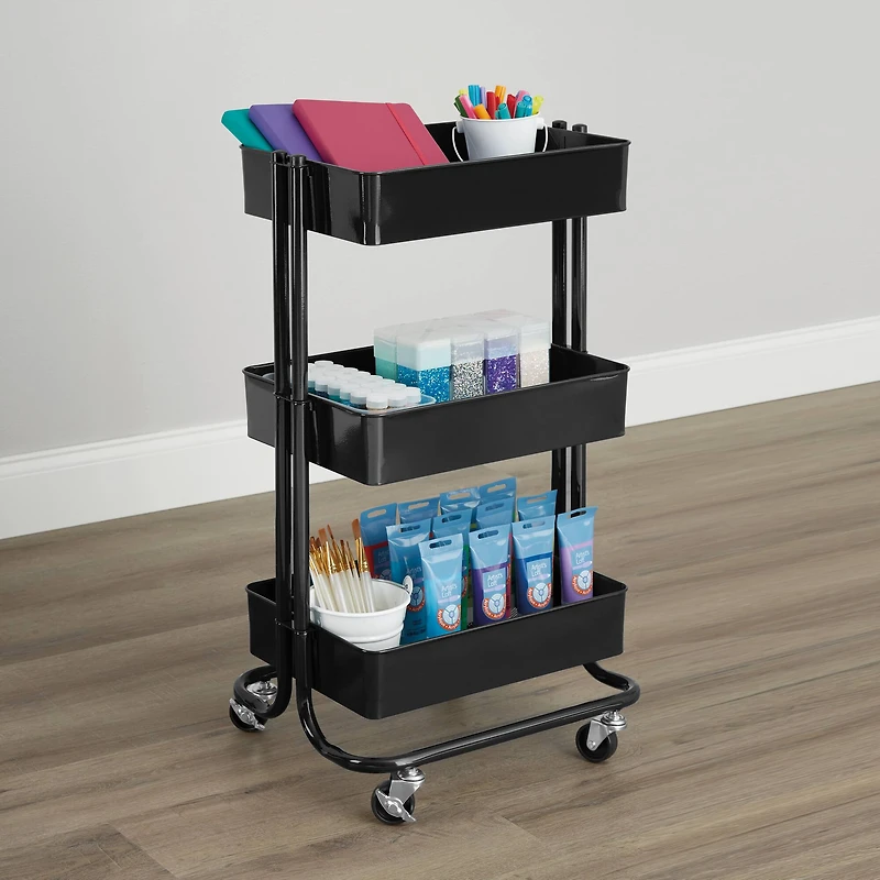 Lexington 3-Tier Rolling Cart by Simply Tidy