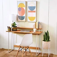 Hello Honey® White & Terracotta Boho Embossed Metal Planters with Stands Set