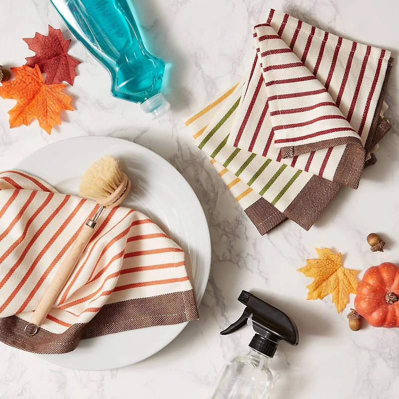DII® Harvest Prep Stripe Woven Dishtowel Set