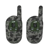 Nerf Camo Green 1 Mile 3 Channel Walkie Talkies, 2ct.