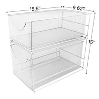 Sorbus 2-Tier Sliding Mesh Basket Drawer