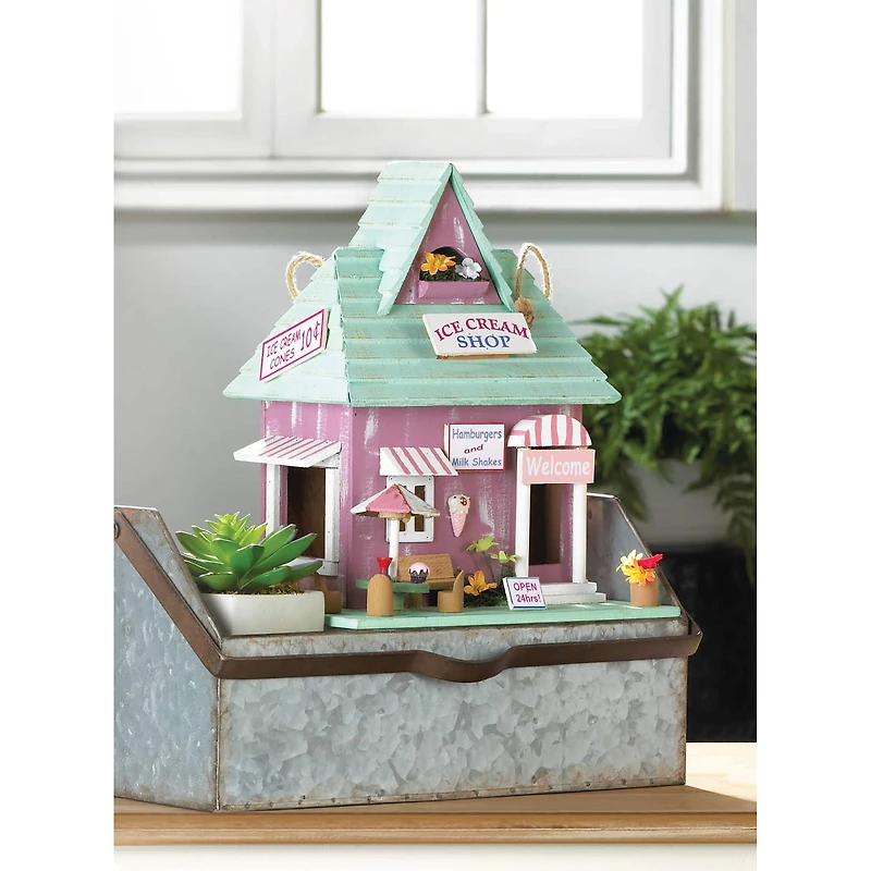 10.5'' Ice Cream Shop Birdhouse