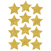 Ashley Productions 3" Gold Sparkle Stars Die-Cut Magnets, 12 Pieces Per Pack, 6 Packs