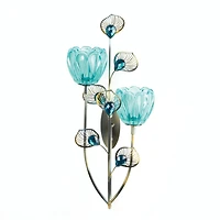 14'' Peacock Blossom Candle Wall Sconce