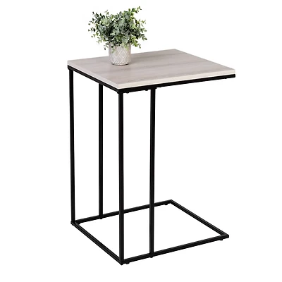 Honey Can Do 25" Natural Square C End Table