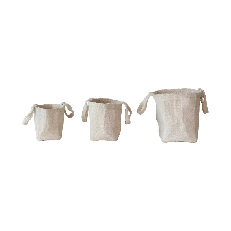Hello Honey® Natural Cotton Terry Tote Bag Set with Handles