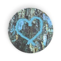 Dritz® 30mm Dark Turquoise Sustainable Coconut Round Heart Button, 3ct.
