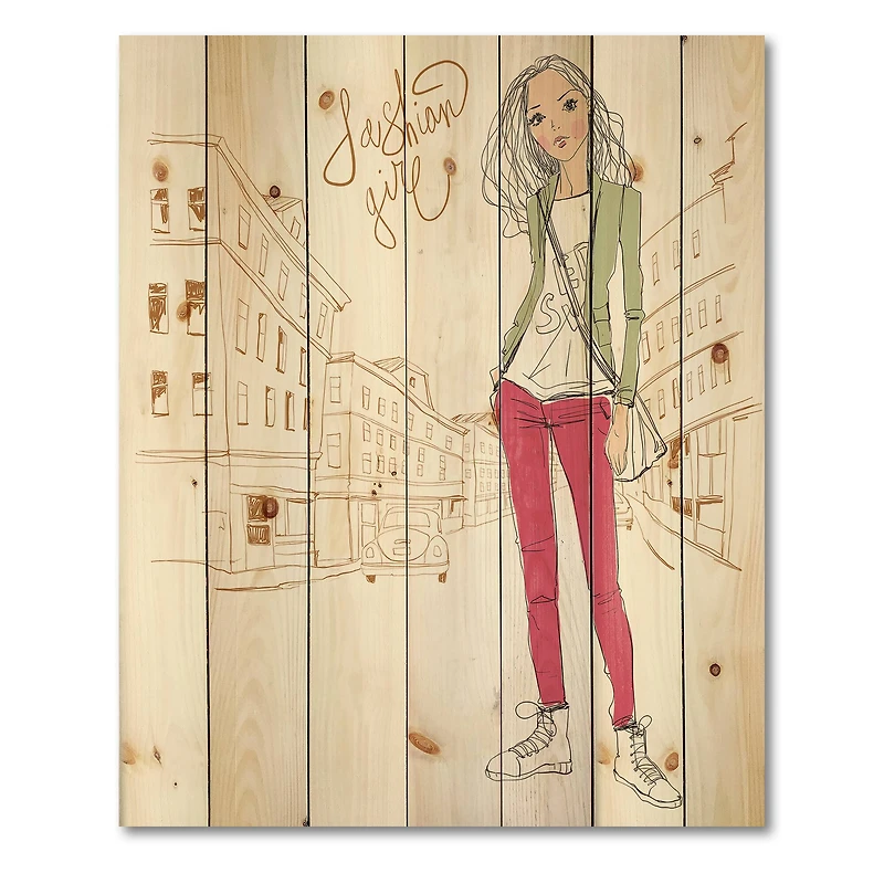 Designart - Trendy Fashion Girl II