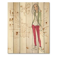 Designart - Trendy Fashion Girl II