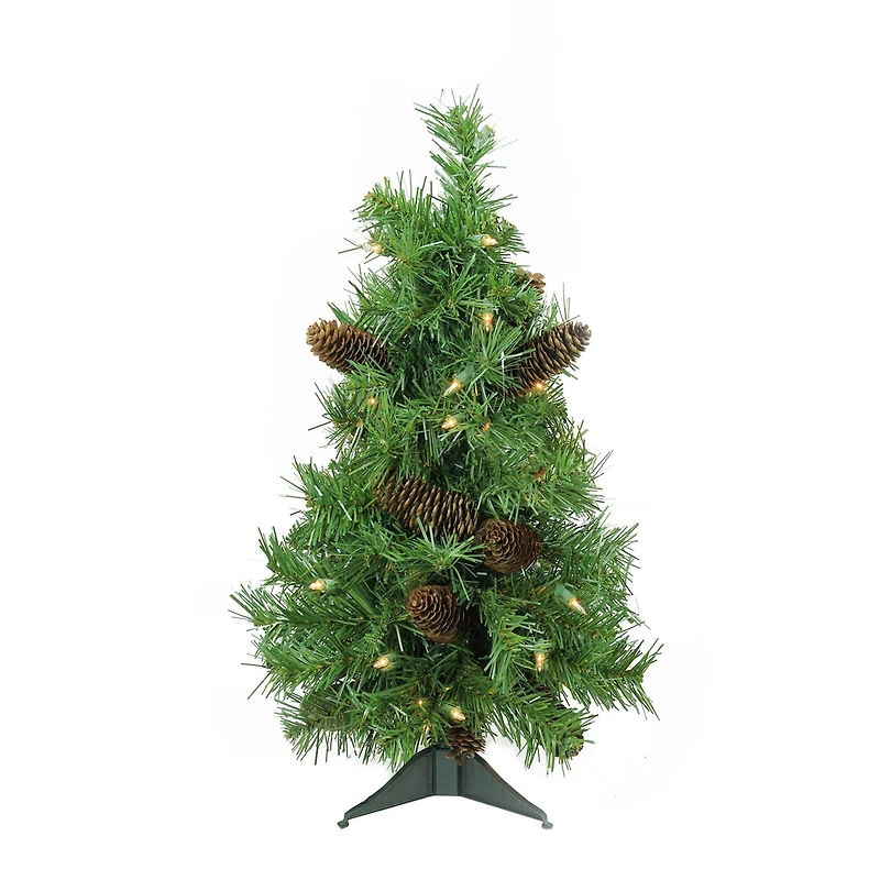 2ft. Pre-Lit Full Dakota Pine Artificial Christmas Tree, Clear Dura-Lit® Lights