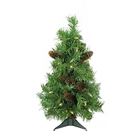 2ft. Pre-Lit Full Dakota Pine Artificial Christmas Tree, Clear Dura-Lit® Lights