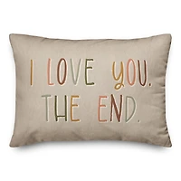 I Love You The End Indoor/Outdoor Lumbar Pillow