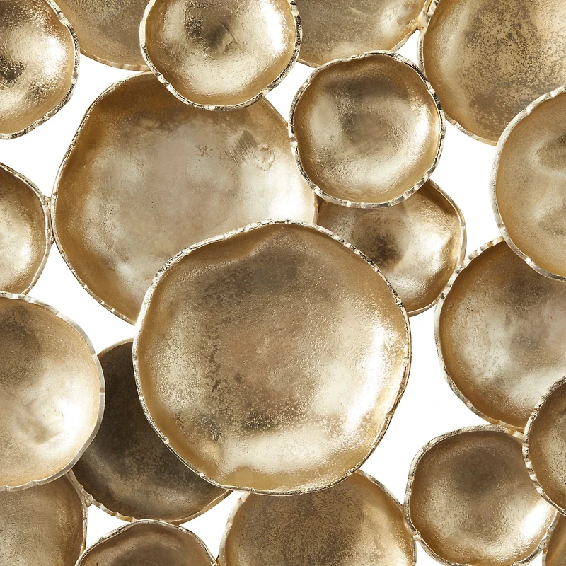 Gold Aluminum Modern Wall Decor, 43" x 4" x 29"