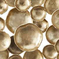 Gold Aluminum Modern Wall Decor, 43" x 4" x 29"