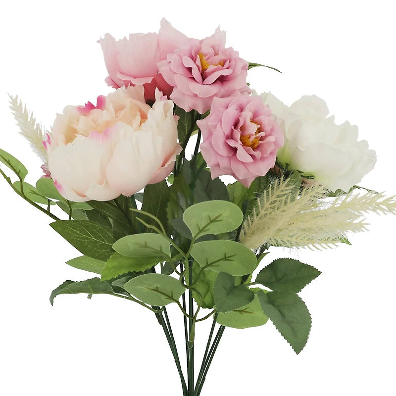 16" Pink & White Peony Mix Deluxe Bush by Ashland®