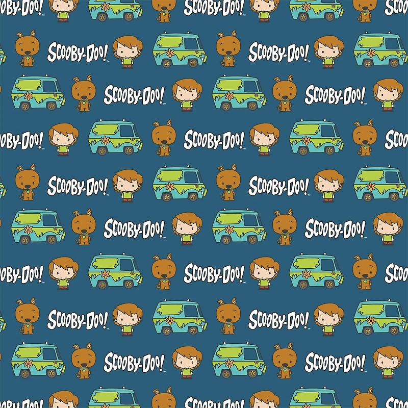 Scooby-Doo Chibi Mystery Van Cotton Fabric