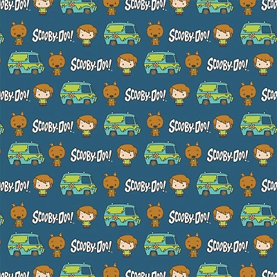 Scooby-Doo Chibi Mystery Van Cotton Fabric