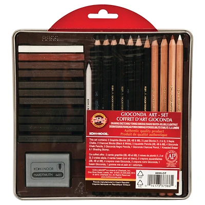 Koh-I-Noor® Gioconda Sketching & Drawing 24 Piece Tin Set