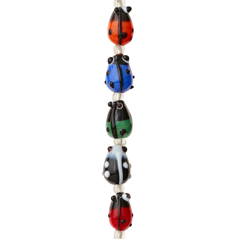 12 Pack: Ladybug Glass Beads, 12mm by Bead Landing™