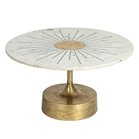 Hello Honey® Gold Luxe Aluminum and Marble Coffee Table