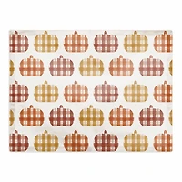 Plaid Pumpkins Poly Twill Placemat