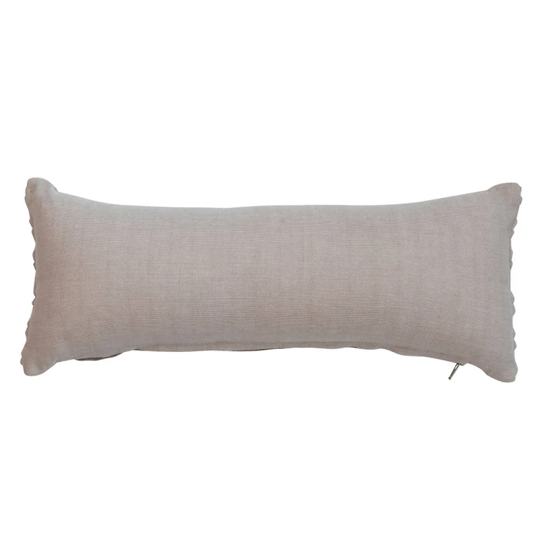 Hello Honey® It's So Good To Be Home Cotton Chambray Lumbar Pillow with Pleats