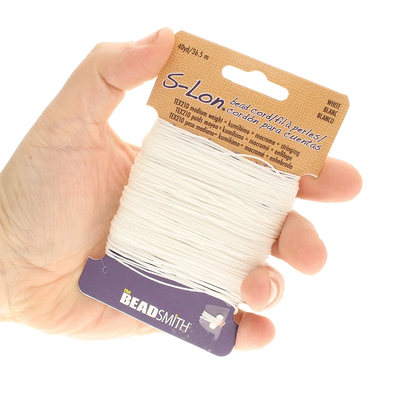 The Beadsmith® S-Lon® 0.5mm White Bead Cord