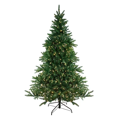 6.5ft. Pre-Lit Real Touch™ Noble Fir Artificial Christmas Tree, Multicolor LED Lights
