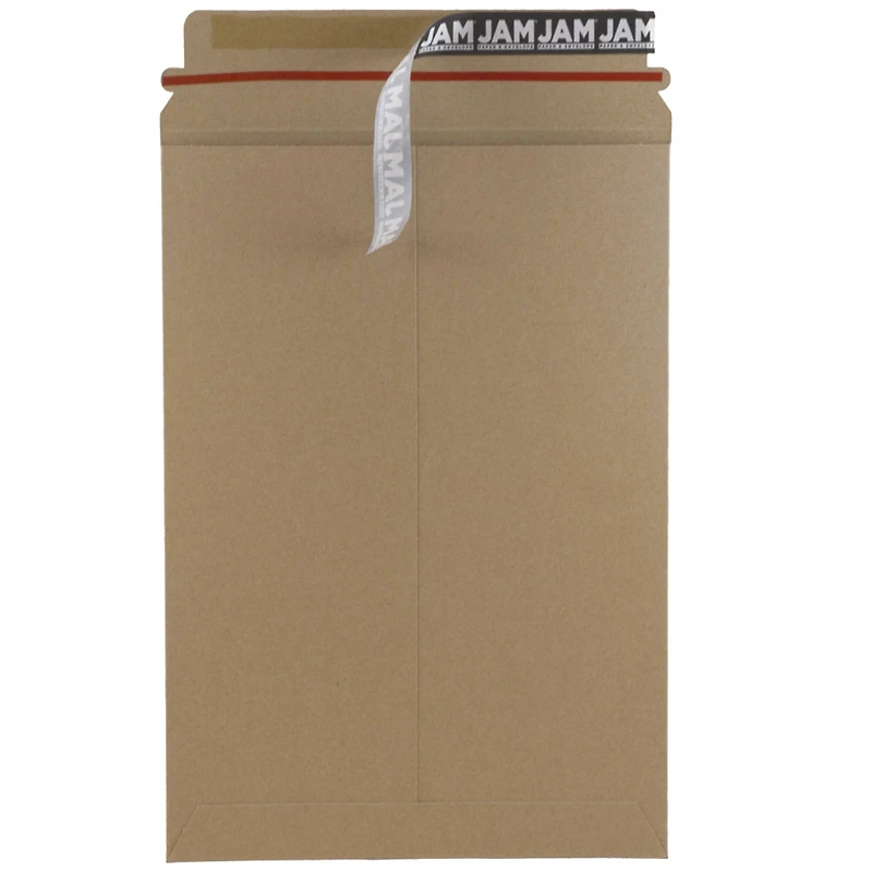 JAM Paper 6" x 8" Brown Kraft Flat Photo Mailer Peel & Seal Closure Envelopes, 6ct.