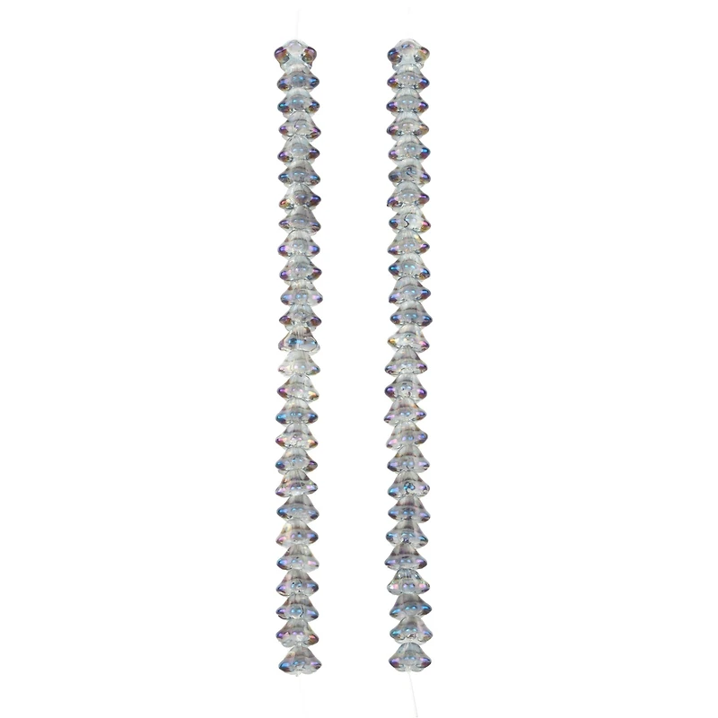 Purple AB Glass Flower Beads, 7.5mm by Bead Landing™