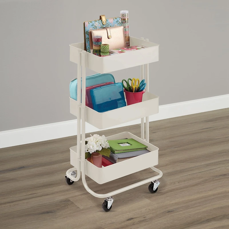 Lexington 3-Tier Rolling Cart by Simply Tidy