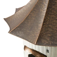 Glitzhome® 30" White Pagoda Metal Birdhouse