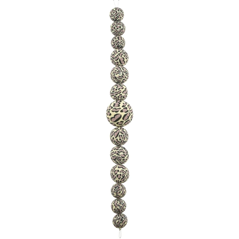 Leopard Clay Round Beads by Bead Landing™