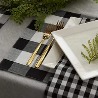 DII® Reversible Gingham & Buffalo Check Placemat Set