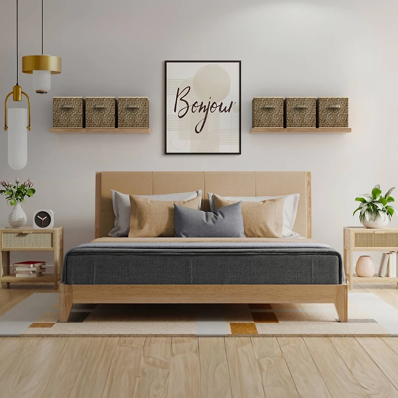 Sorbus 11" Beige Woven Foldable Storage Cubes, 4ct.