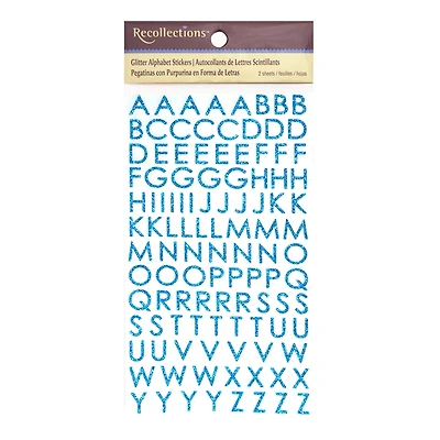 Glitter Block Alphabet Stickers by Recollections