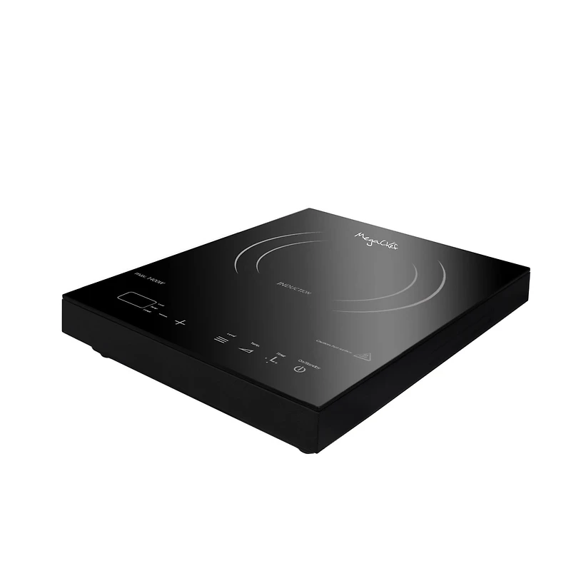 MegaChef Portable 1400W Single Induction Countertop Cooktop With Digital Control Panel