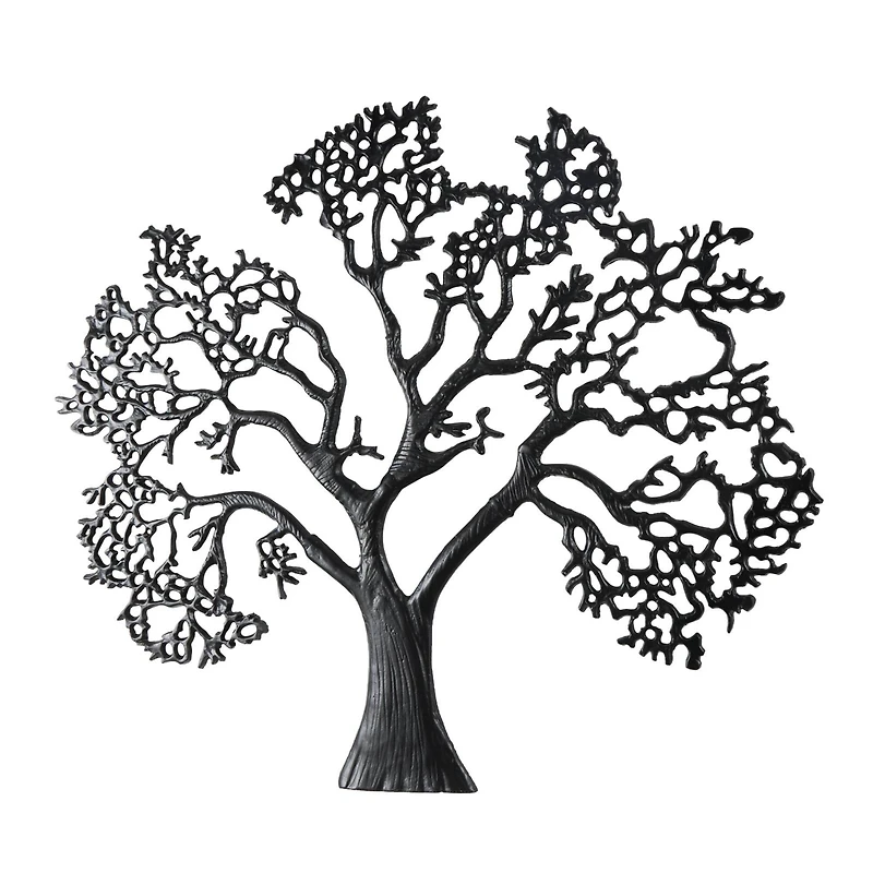 Black Aluminum Metal Tree Large Textured Wall Decor