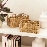 Brown Jute Natural Storage Basket Set