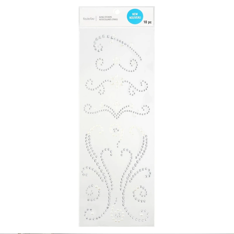 Silver Gem & Satin Pearl Bling Stickers by Recollections™