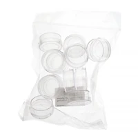 John Bead Mini Clear Plastic Round Containers, 12ct.