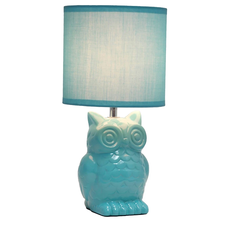 Simple Designs 13" Ceramic Owl Table Lamp