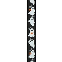 5/8" x 4yd. Black Ghosts Ribbon by Celebrate It® Halloween