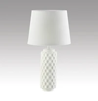 20" White Honeycomb Table Lamp