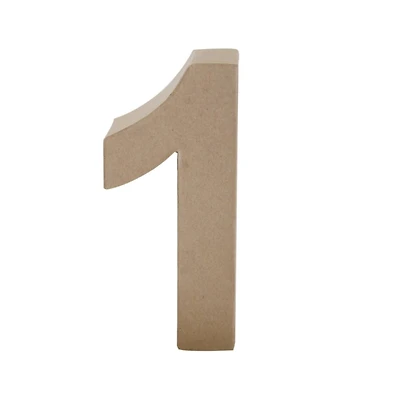 4" Papier Mache Number